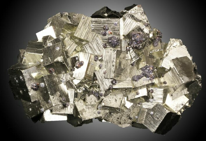 Pyritohedral Pyrite Cluster - Large Crystals #31106